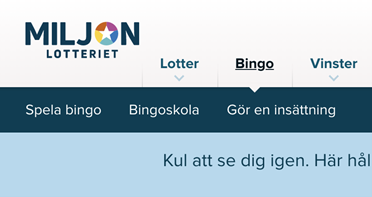 Gör insättning Miljonlotteriet