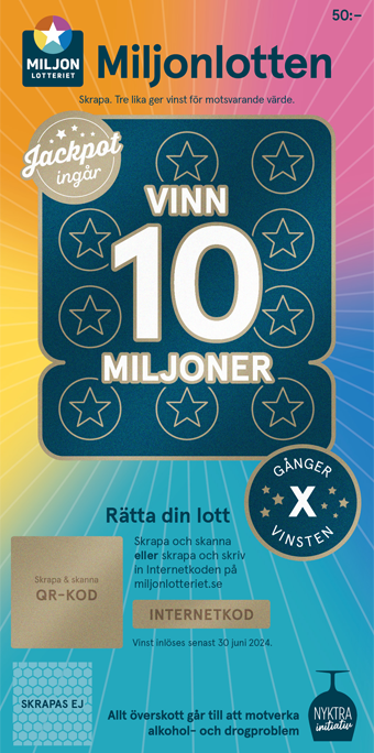 Miljonlotteriets skraplott Miljonlotten 2023