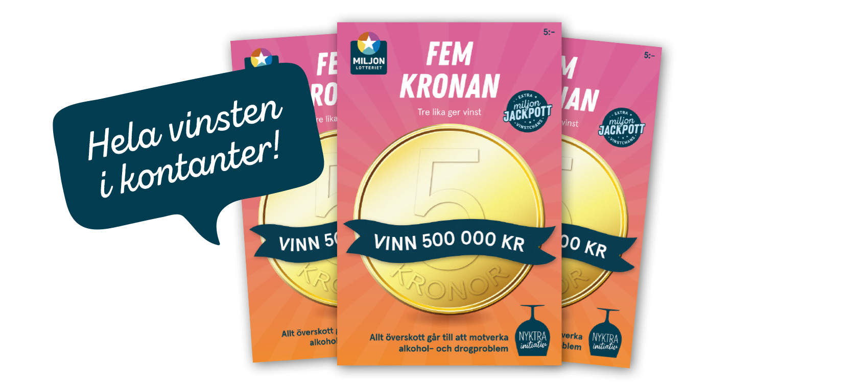 Miljonlotteriets skraplott Femkronan