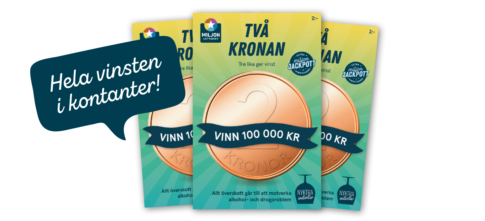 Miljonlotteriets skraplott Tvåkronan