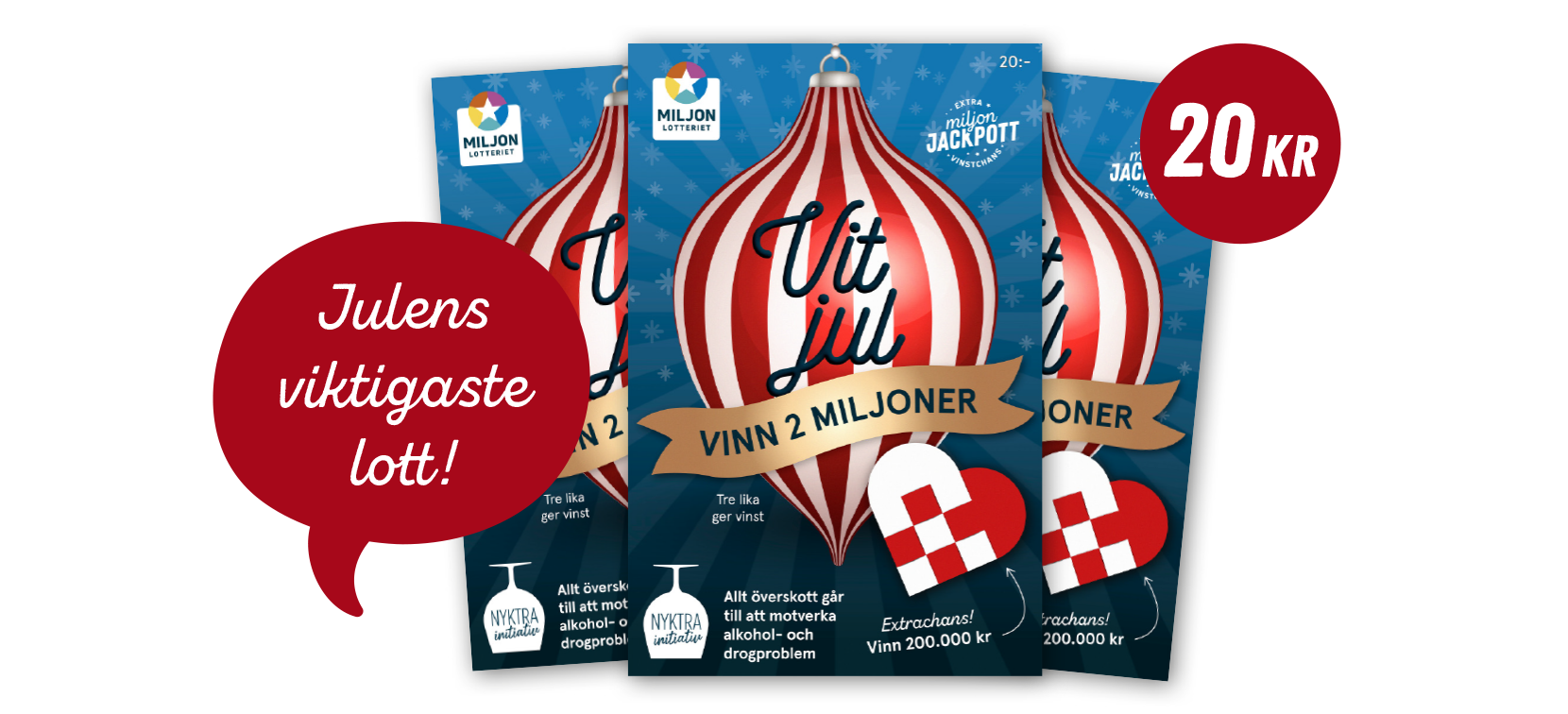 Miljonlotteriets skraplott Vit jul.