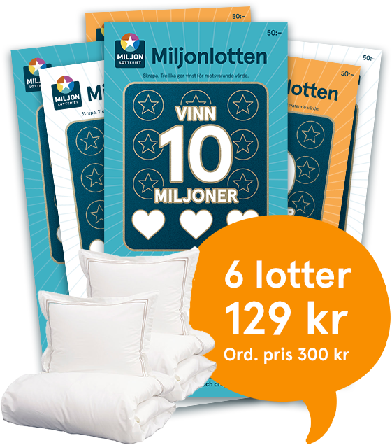 Beställ Miljonlotten och få påslakan i premie