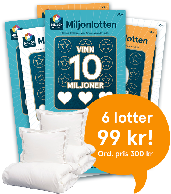 Beställ Miljonlotten och få påslakanset i premie