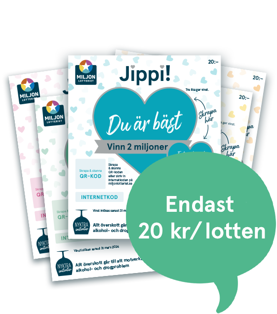 Beställ Jippi för 20 kronor per lott