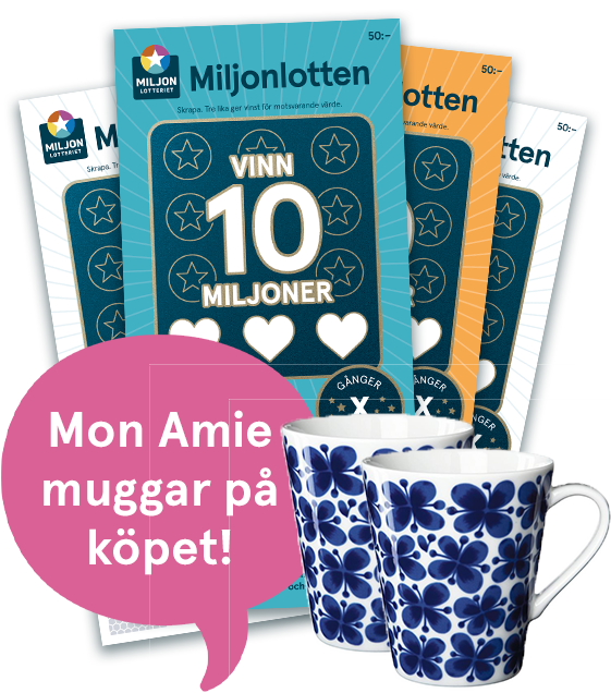 Beställ Miljonlotten och få Mon Amie-koppar