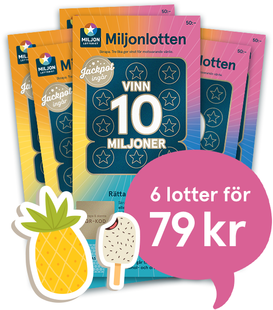 Lotter ananas glass 79 kr pratbubbla lotter miljonlotten
