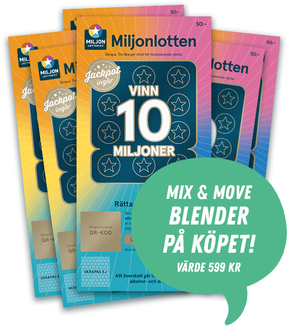 Blender från OBH Nordica på köpet när man beställer Miljonlotten