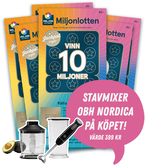 6 Miljonlotter 79 kr och stavmixer på köpet