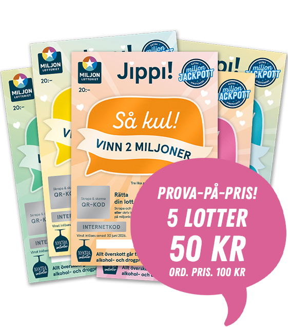 Prova-på-pris 5 lotter för 50 kr
