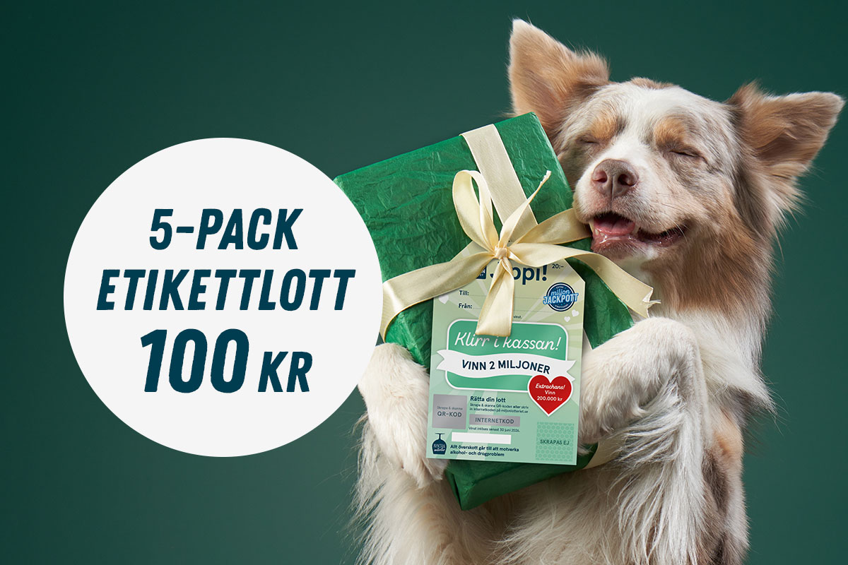 miljonlotteriet Jippi etikettlott 5-pack