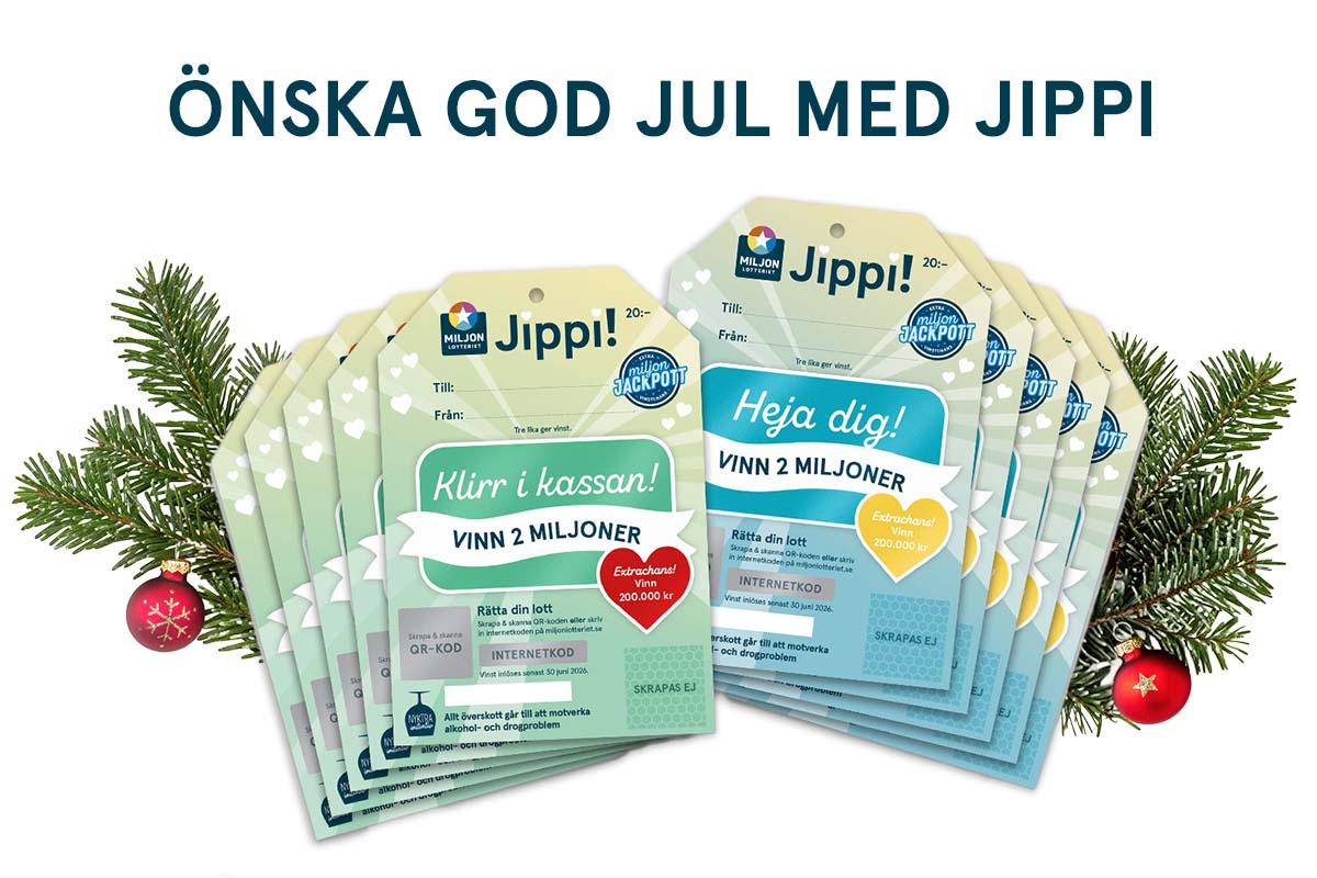 miljonlotteriet Jippi etikettlott 10-pack