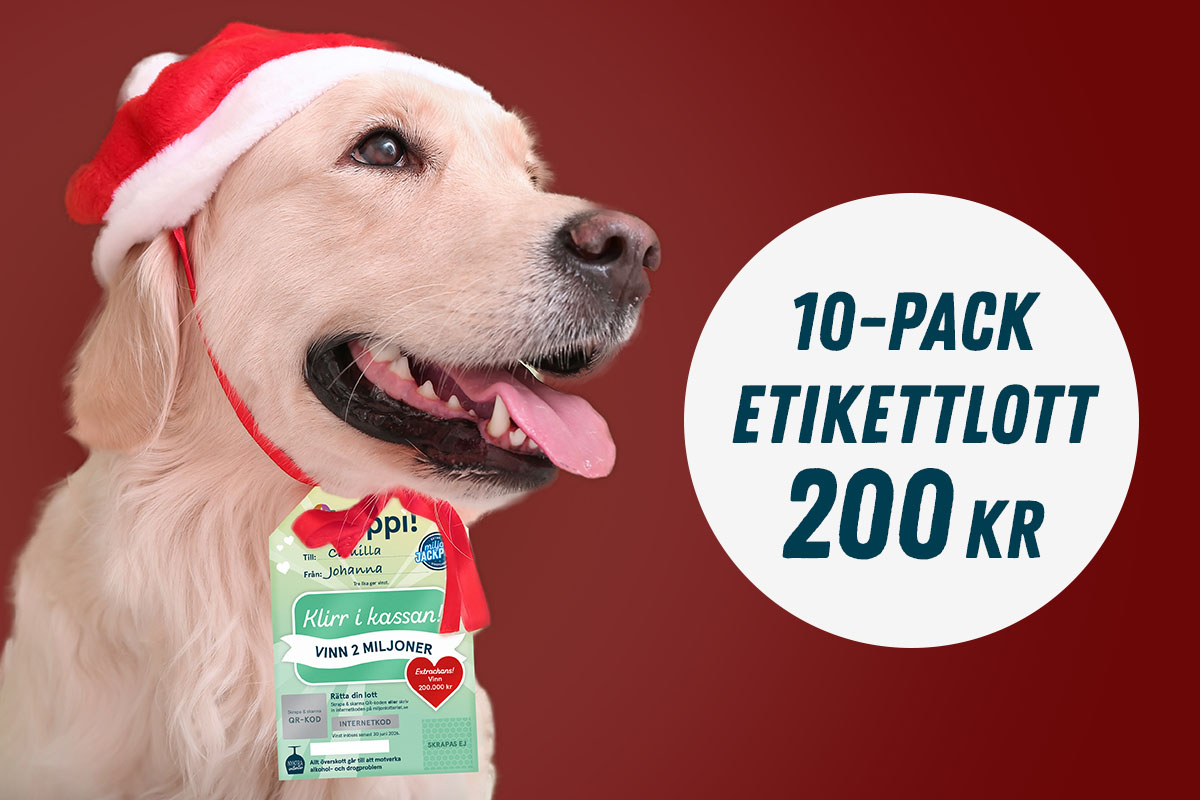 miljonlotteriet Jippi etikettlott 10-pack