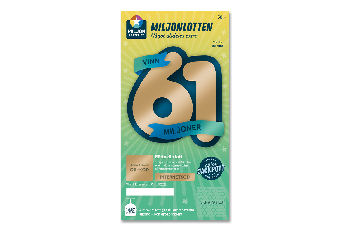 miljonlotteriet 61an lott vinn 61 miljoner