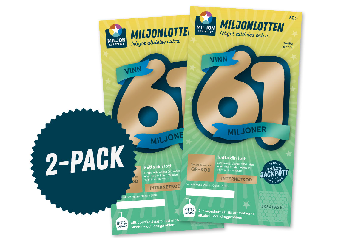 Miljonlotteriet 61an i vinstshoppen 2-pack