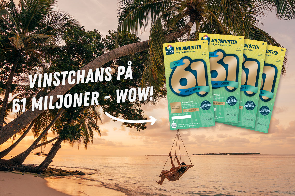 miljonlotteriets lott 61an vinn 61 miljoner 4-pack