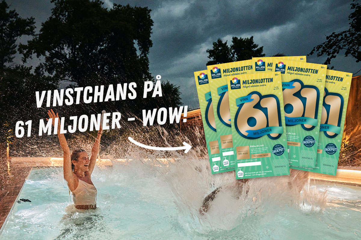 miljonlotteriets lott 61an vinn 61 miljoner 6-pack