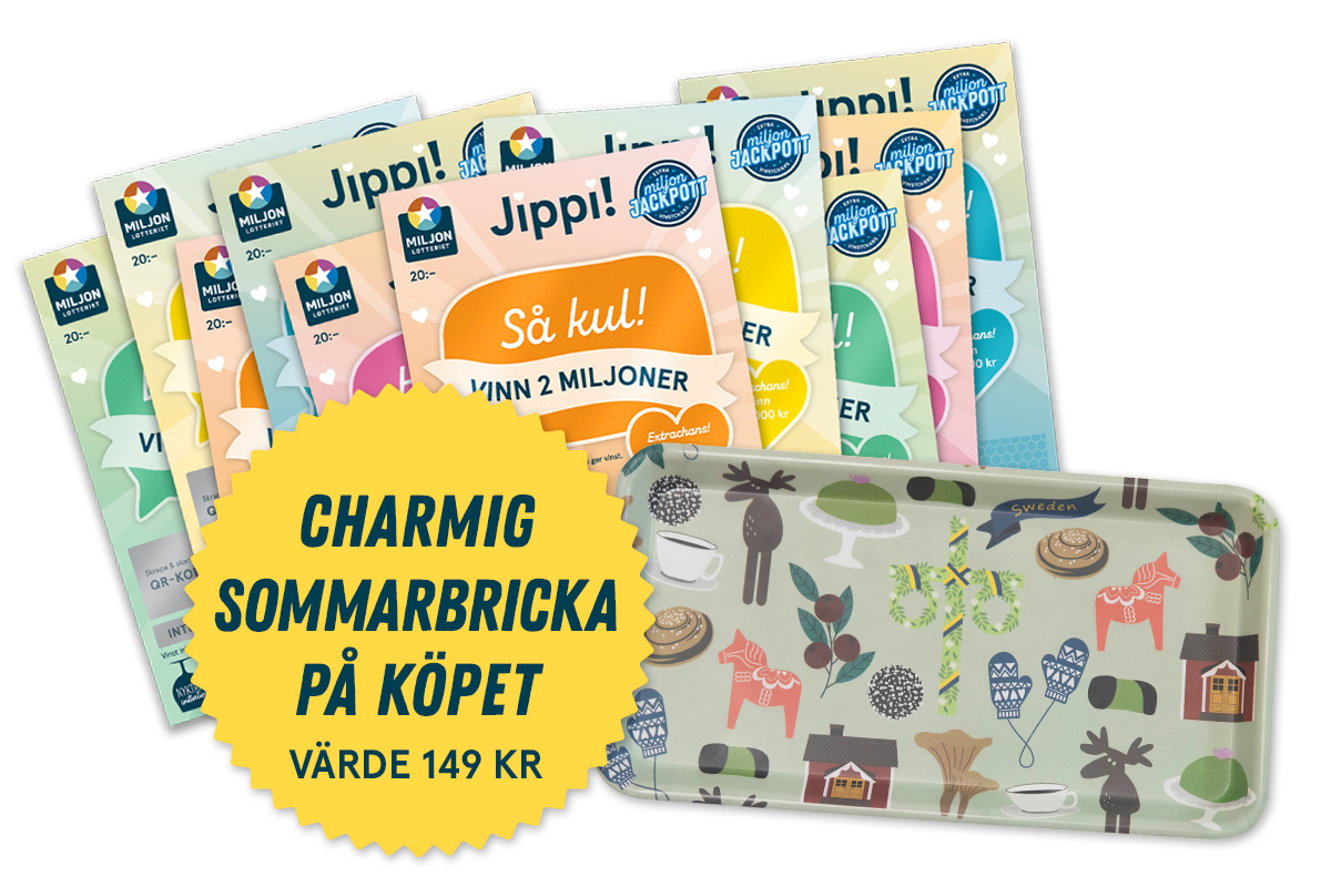 miljonlotteriet vinst jippilotter och bricka