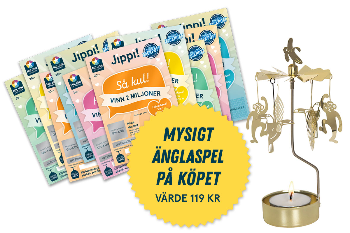 Miljonlotteriet vinster jippi angaspel