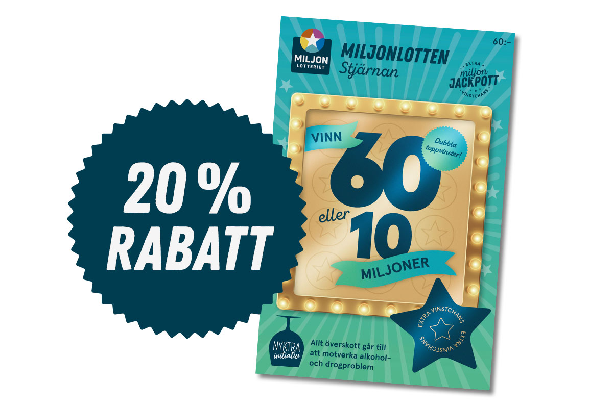Miljonlotterietl otter 20%