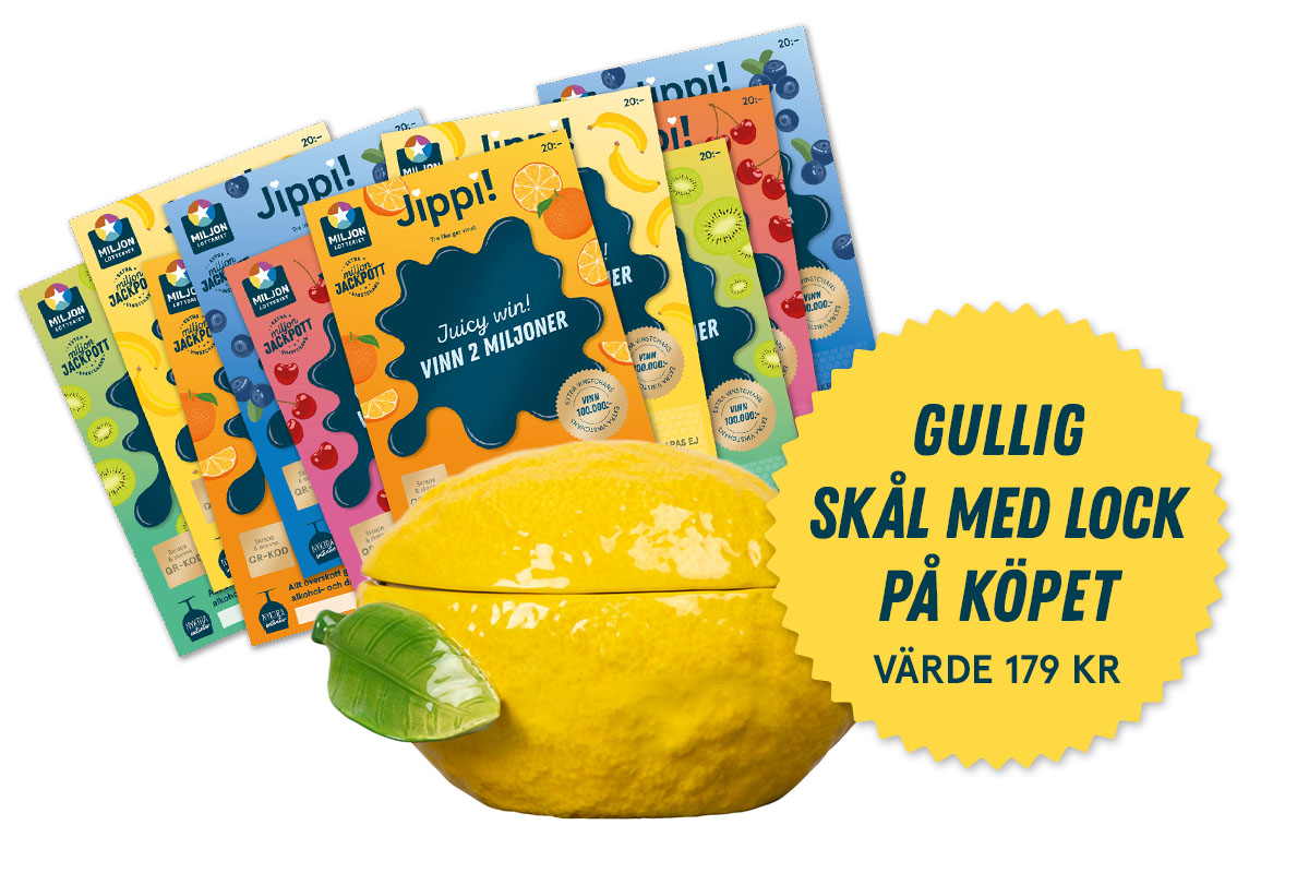 Miljonlotteriet vinster citronskål jippi