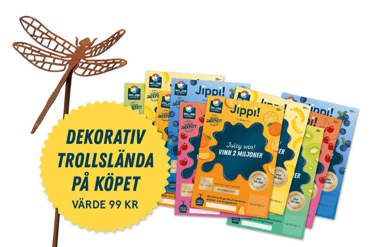 Miljonlotteriet vinst Jippi-trollslanda