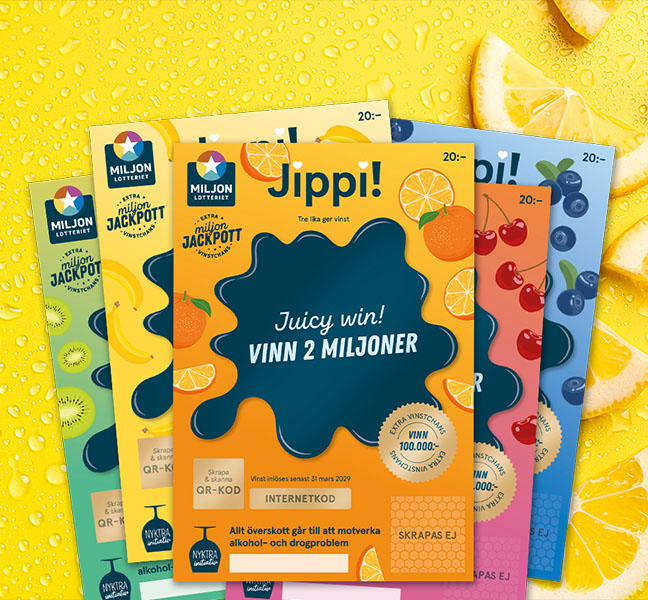 miljonlotteriet prenumeration på Jippi lotter