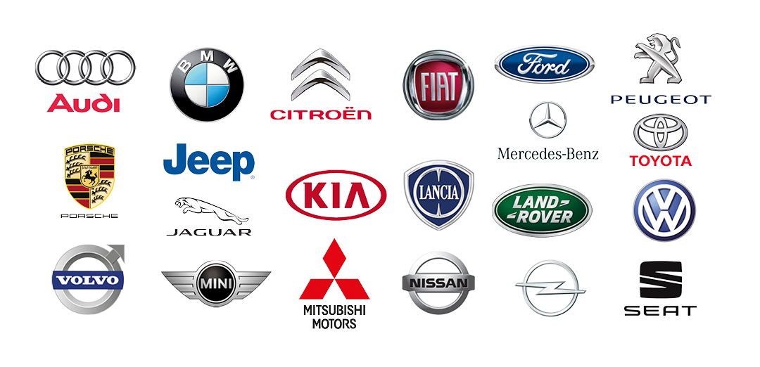 Logotyper bilar i Miljonlotteriets vinstutbud