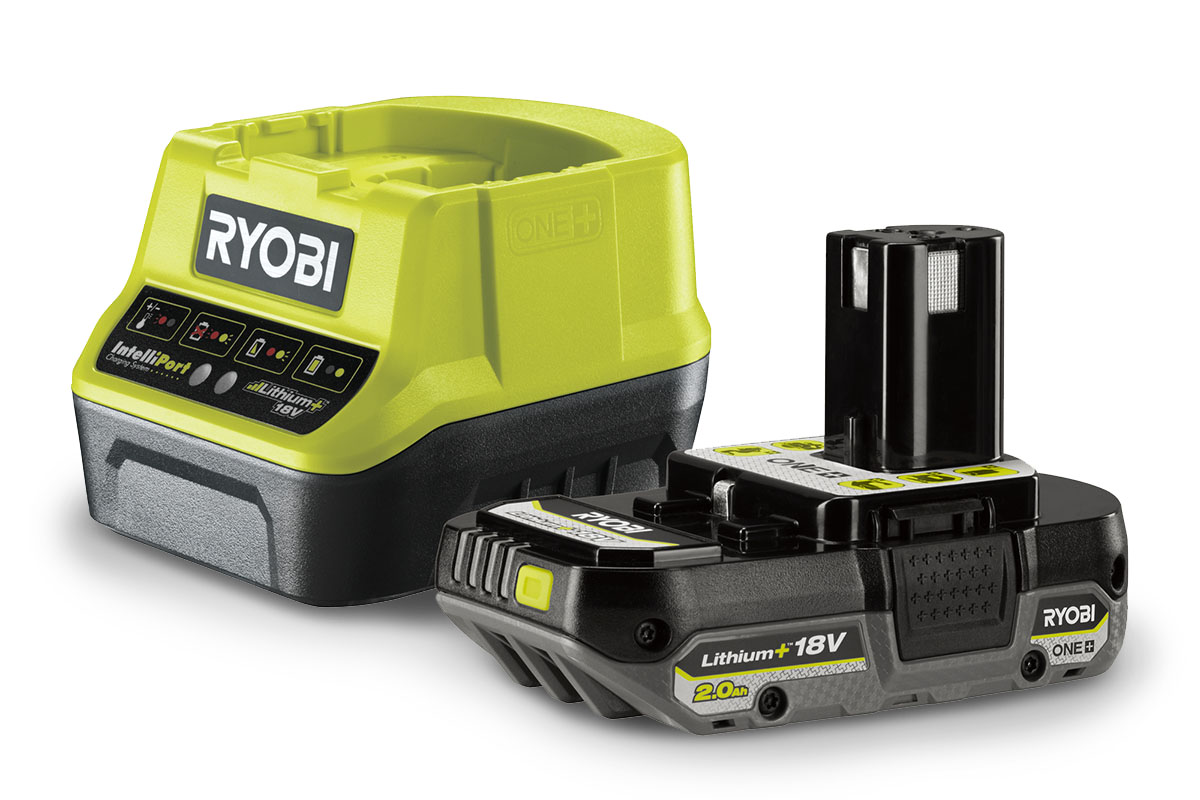 Hos Miljonlotteriet kan du vinna batteriet Ryobi Compact 18V 2,0 Ah ONE+ plus laddare