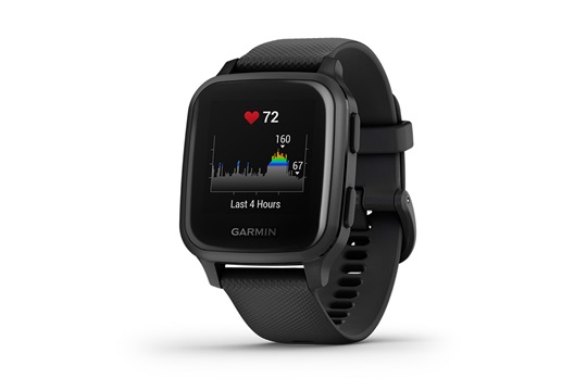 Hos Miljonlotteriet kan du vinna en svart Garmin smartwatch Venu Sq – Music Edition
