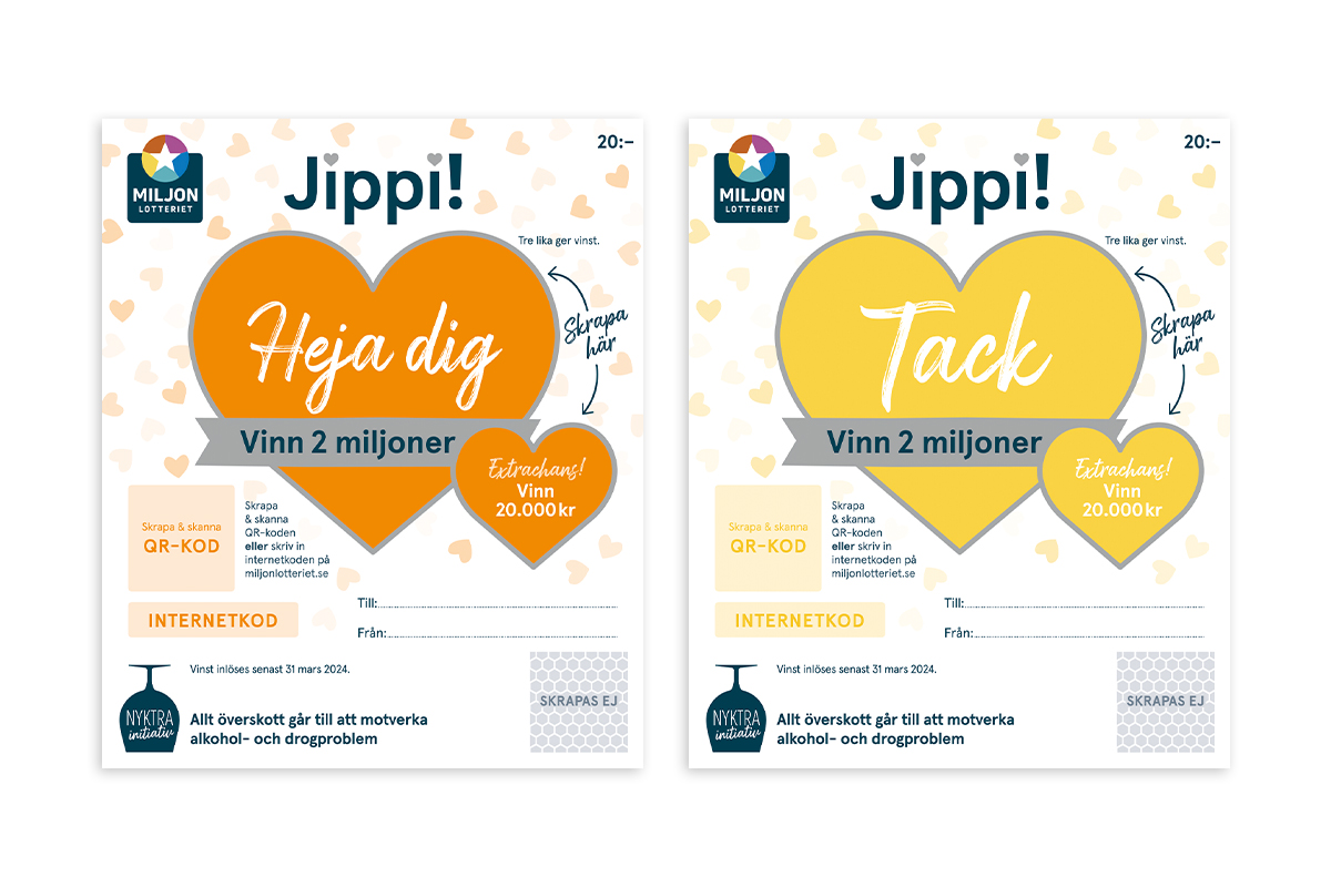 Jippi-lotter heja dig och tack