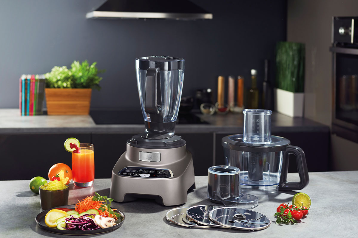 Hos Miljonlotteriet kan du vinna en matberedare med blender Double Force Pro Digital från OBH Nordica