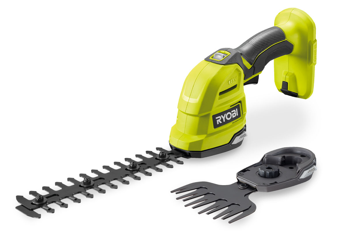 Hos Miljonlotteriet kan du vinna en gräs- och häcktrimmer 18V ONE+HP från Ryobi